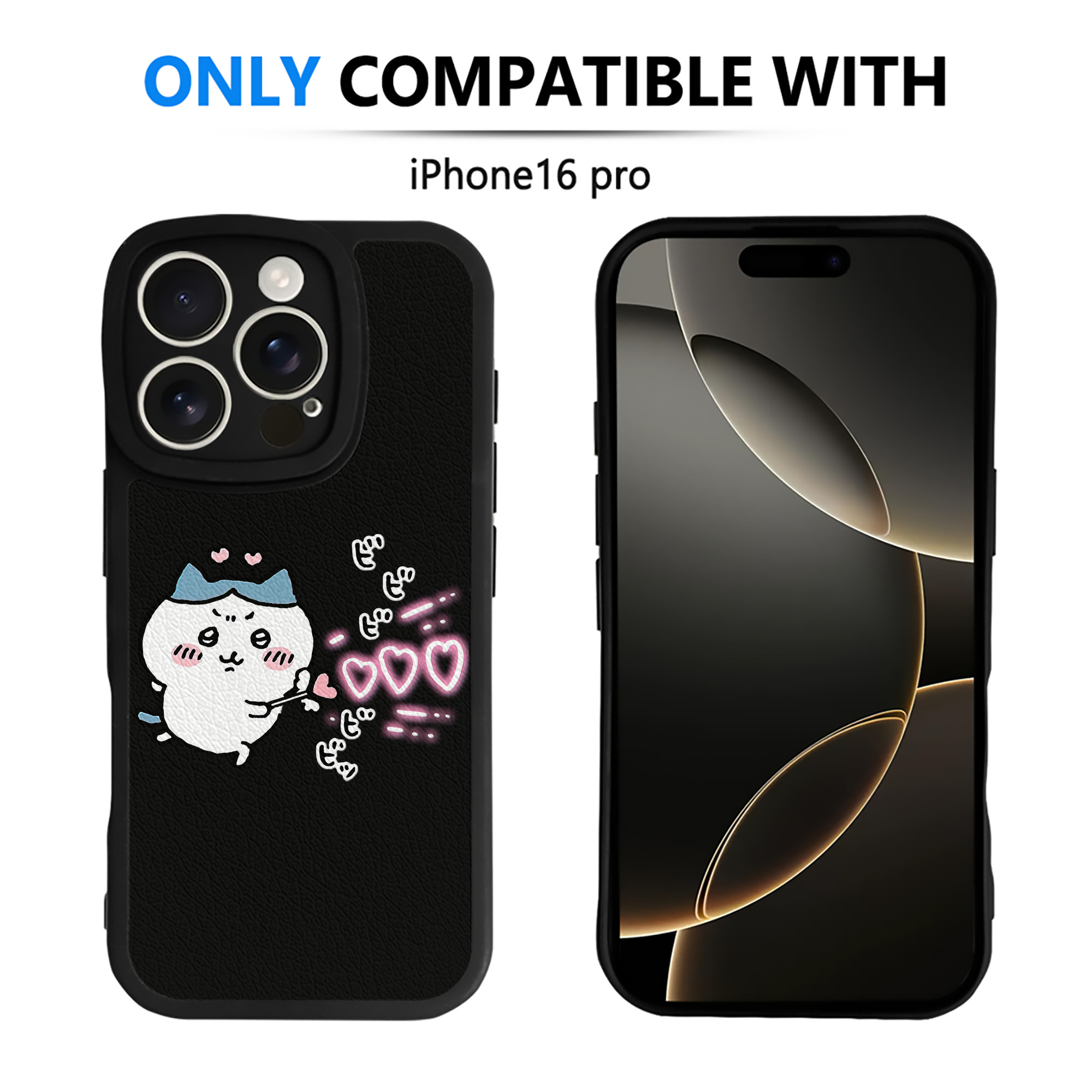 （画像用） ちいかわ ハチワレ Chii-kawa hachiware 【iPhone 16シリーズ対応】シリコンスマホケース（レザー調） 材質：シリコン